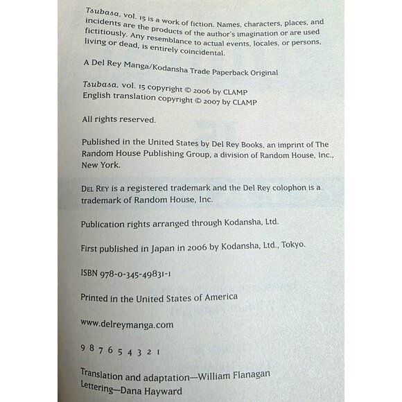 Tsubasa Reservoir Chronicle Vol 1-15 Manga Comic Book Graphic Novel Fantasy Lot - Picture 14 of 14